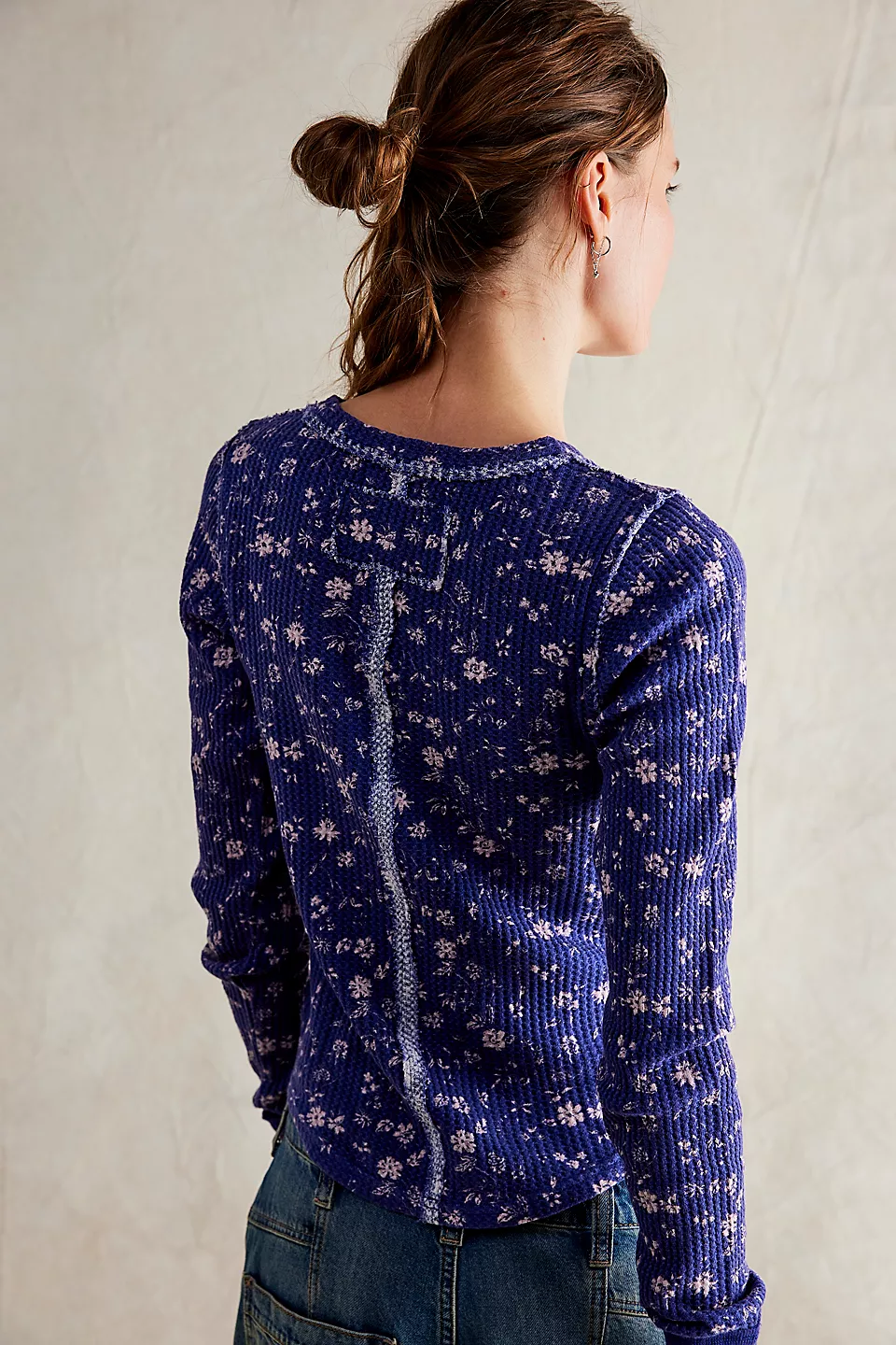 Free People We The Free Pretty Little Thermal - NAVY COMBO - Image 2