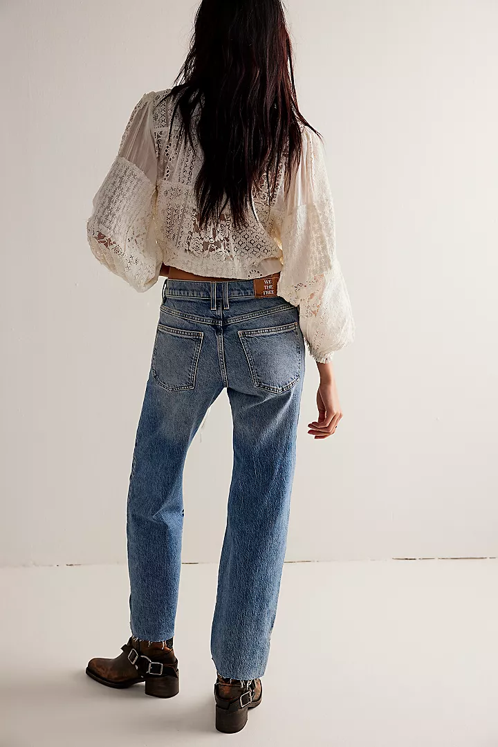 Free People We The Free Risk Taker Mid-Rise Jeans - Mantra - Image 3