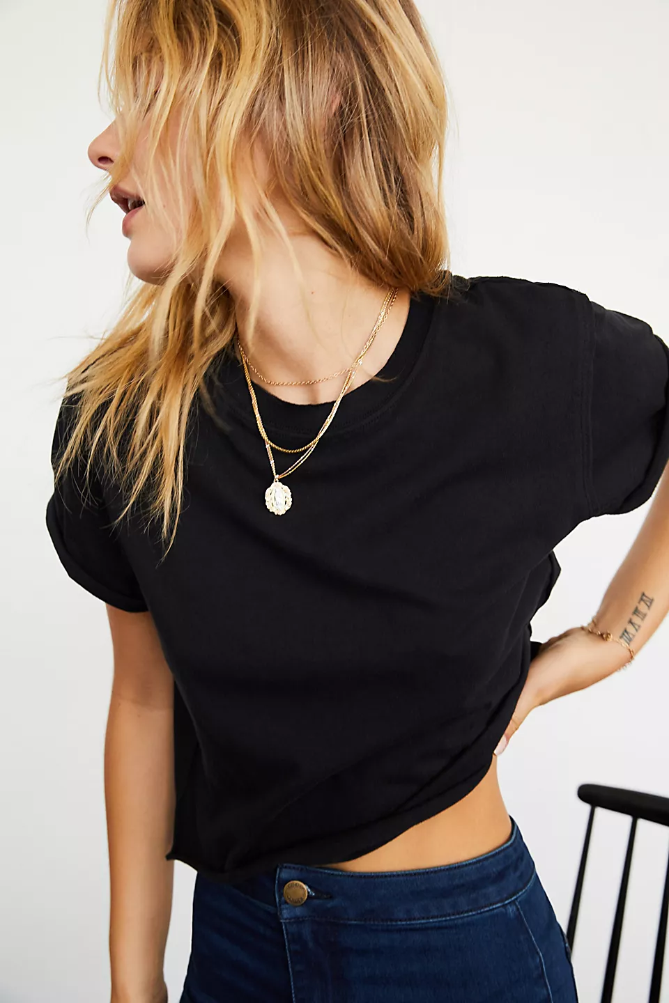Free People We The Free The Perfect Tee - Black - Image 2