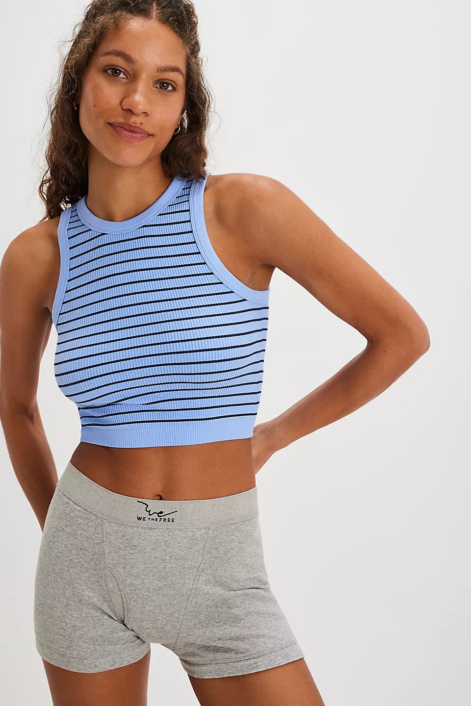 Free People You're Up Cami - BLUE COMBO