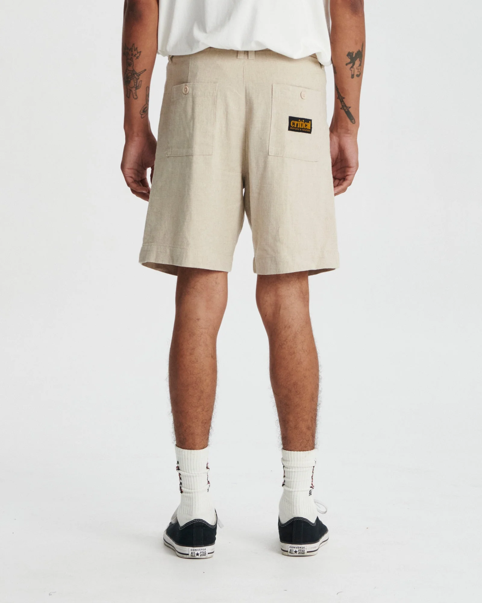 Critical Slide Harro Linen Short - Ecru - Image 11