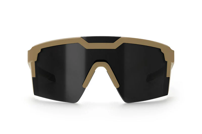 Heat Wave Visual Future Tech Sunglasses Z87+ - TAN FRAME/BLACK LENS - Image 2