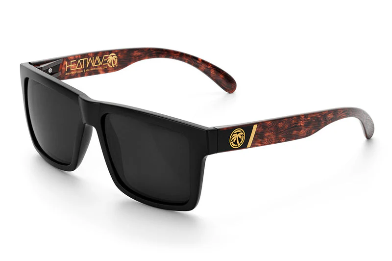 Heat Wave Visual VISE Sunglasses - BLACK FRAME/BLACK/WOODGRAIN