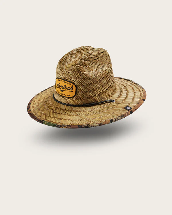 Hemlock Kids UPF 50+ Lifeguard Straw Hat - CAMO - Image 2