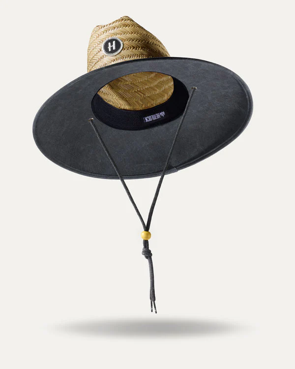 Hemlock UPF 50+ Lifeguard Straw Hat - SOLID BLACK