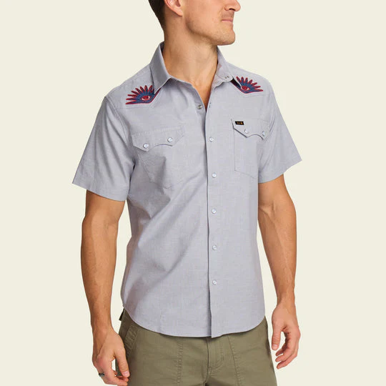 HOWLER BROS Crosscut Deluxe Shortsleeve Shirt - LIGHT GREY