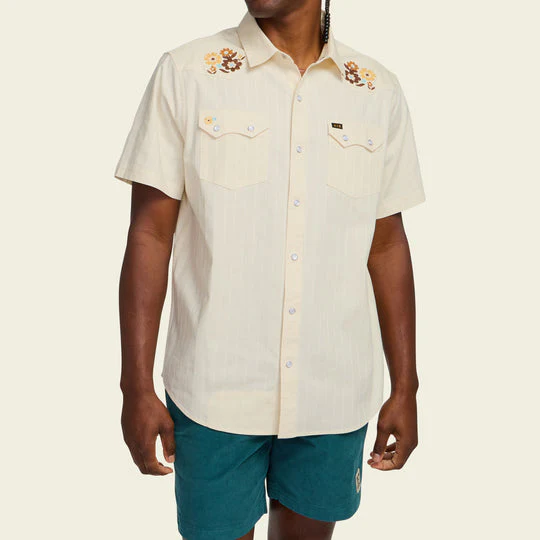 Howler Bros Crosscut Deluxe Shortsleeve Shirt - Off White - Image 4