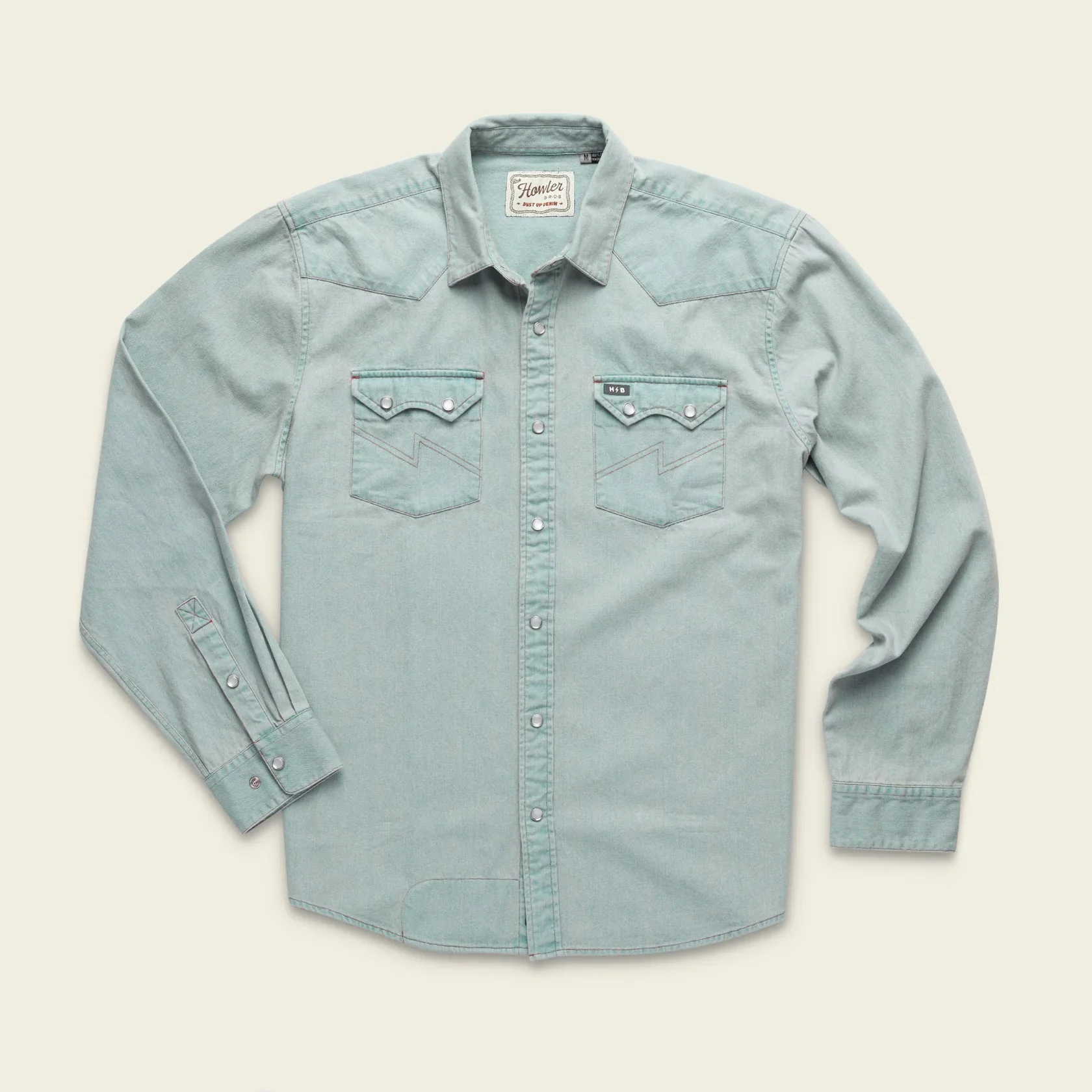 Howler Bros Dust Up Denim Snapshirt - Garth Light Wash