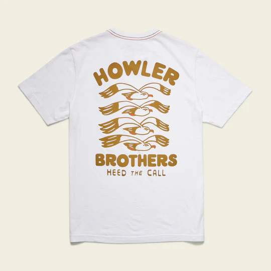 Howler Bros Flocka Seagulls Cotton T-Shirt - Vintage White