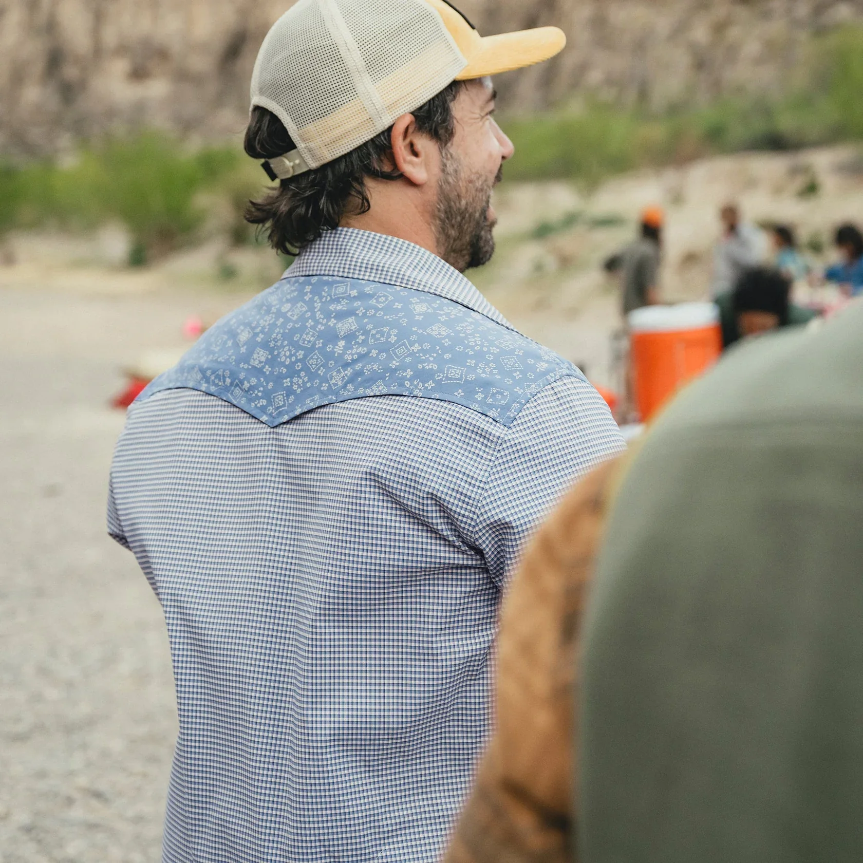 Howler Bros H Bar B Tech Longsleeve - Wild Rag: Blue Mirage - Image 2