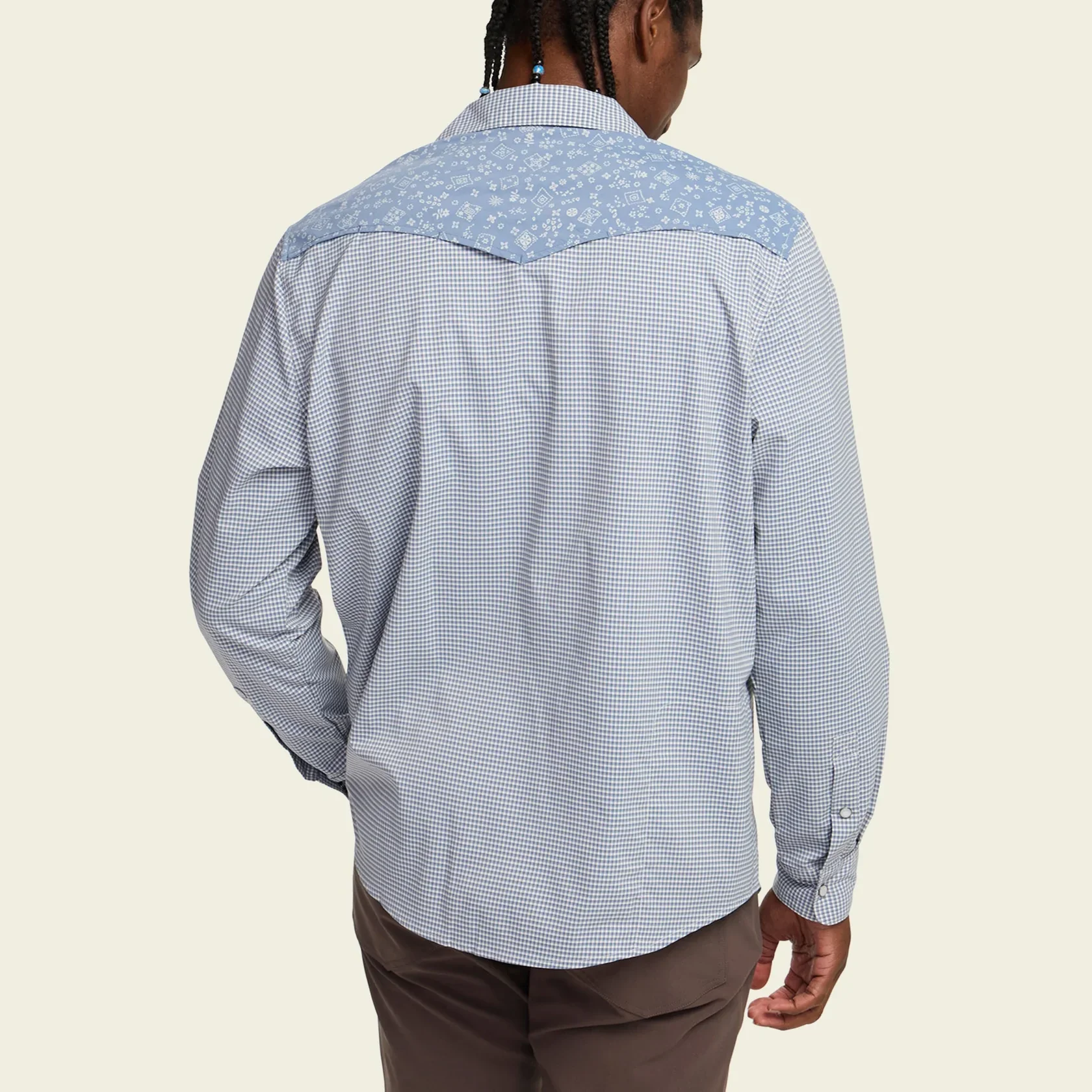 Howler Bros H Bar B Tech Longsleeve - Wild Rag: Blue Mirage - Image 5