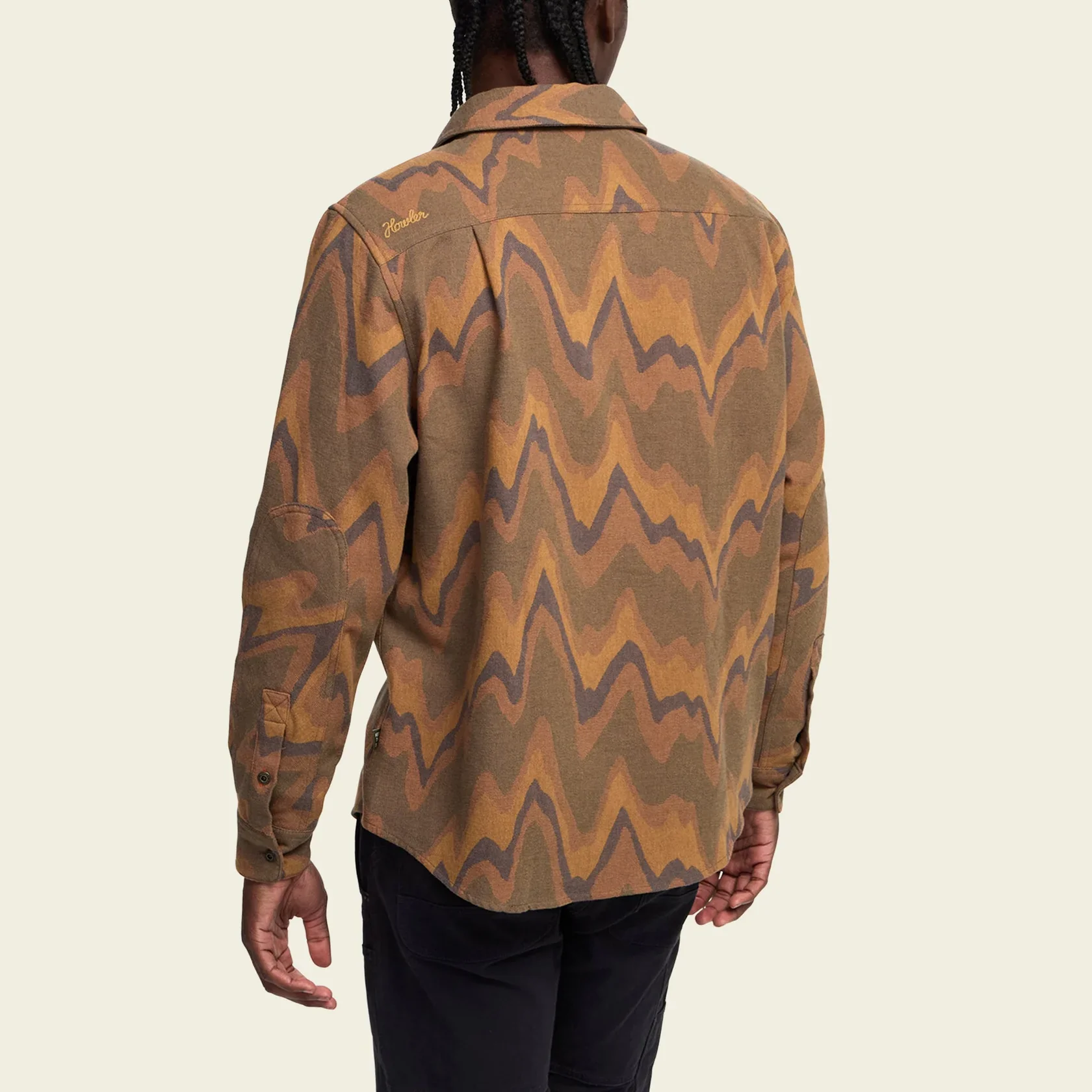 Howler Bros Harker'S Flannel - Sediment Jacquard: Camel - Image 5