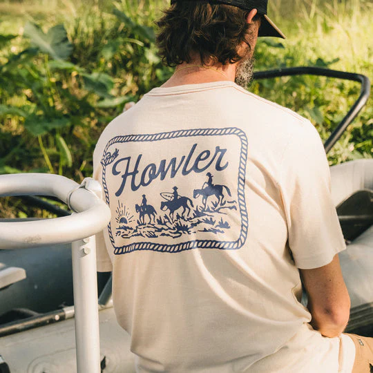 Howler Bros Howler Posse T-Shirt - Sand Heather - Image 4