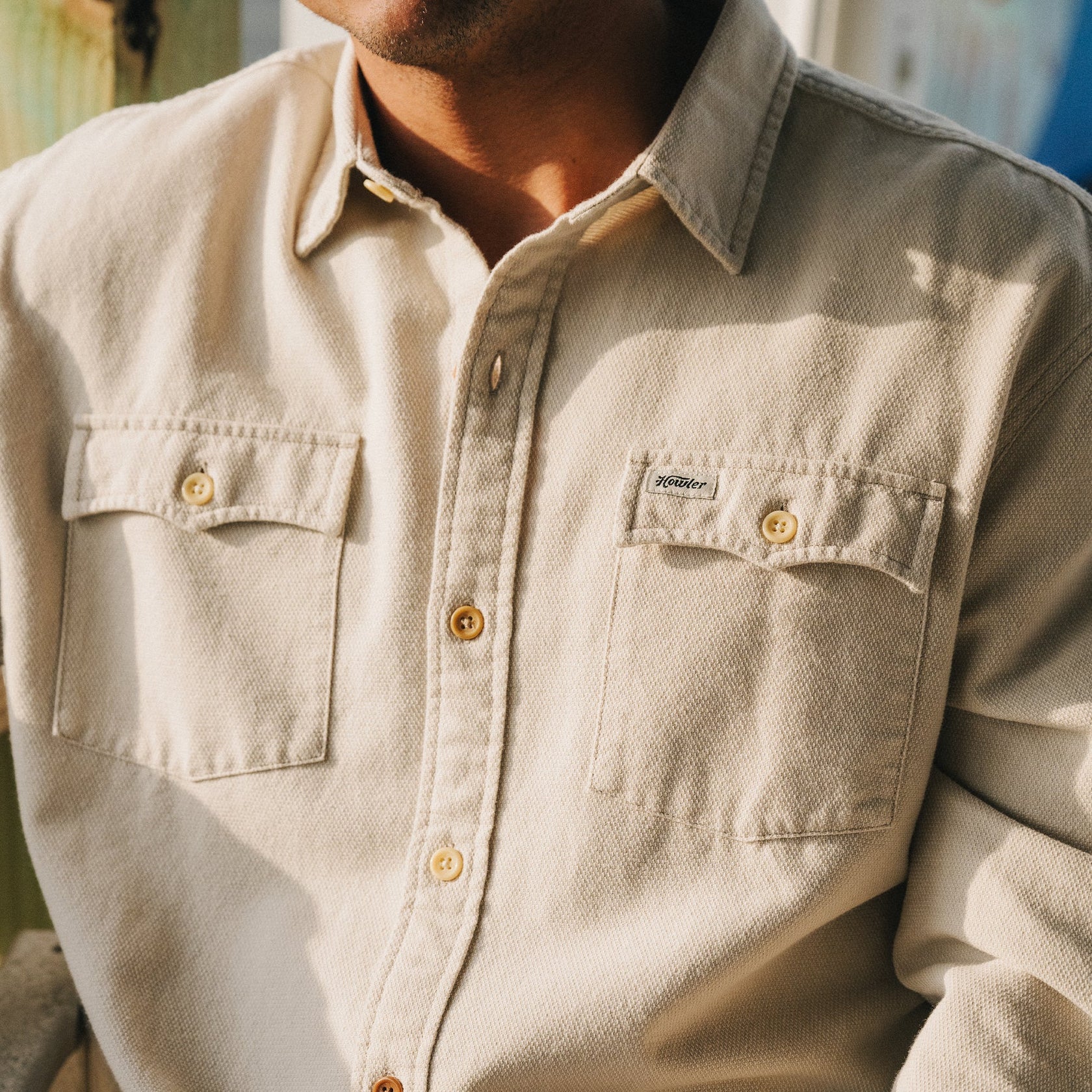 Howler Bros Novato Shirt - Oatmeal - Image 2