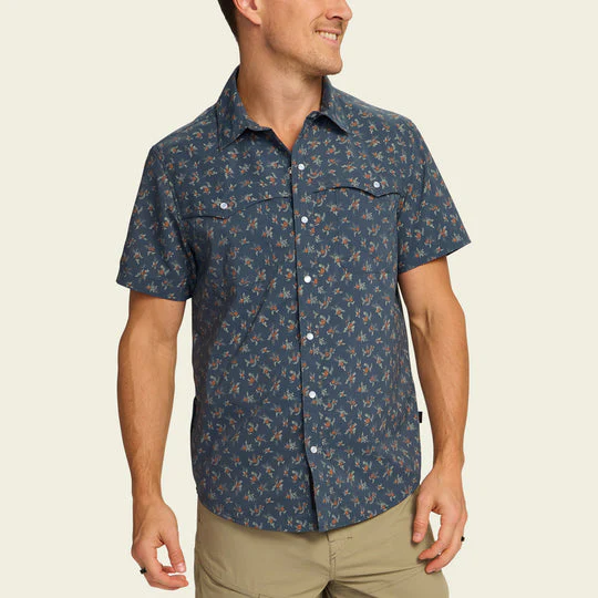 Howler Bros Open Country Tech Shirt - Dark Slate Blue - Image 3