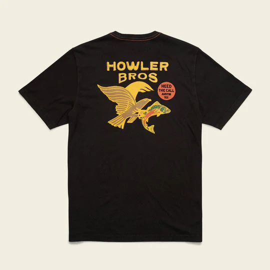 HOWLER BROS Osprey Prey Cotton Pocket T-Shirt - BLACK - Image 2