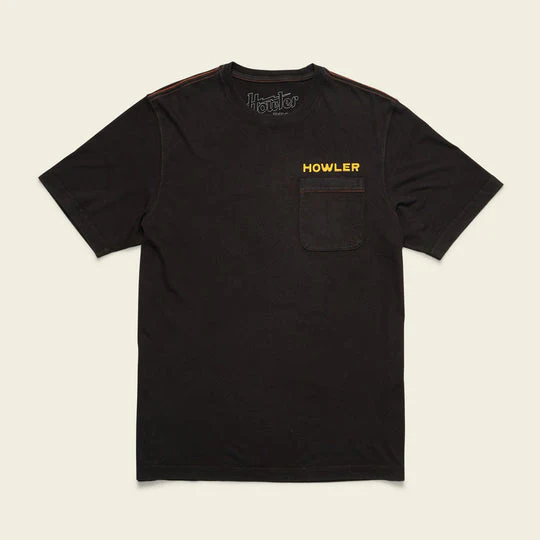 HOWLER BROS Osprey Prey Cotton Pocket T-Shirt - BLACK - Image 3