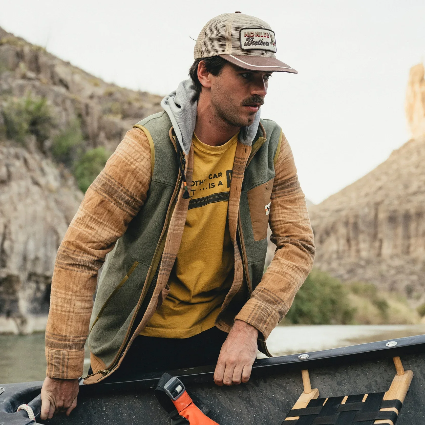 Howler Bros Osprey Prey Feedstore Snapback - Osprey Prey: Khaki/Brown - Image 4