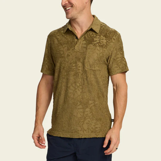 HOWLER BROS Plusherman Terry Polo - OLIVE