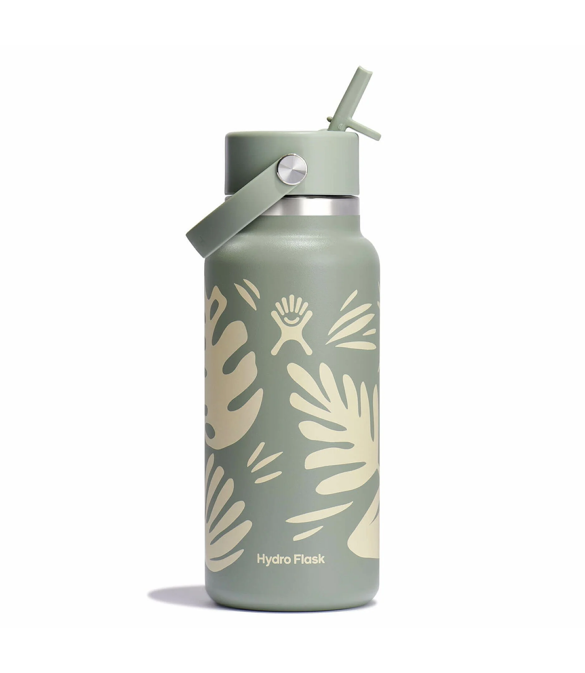 Hydro Flask 34 Oz Wide Mouth With Flex Straw Cap - Botanical Bliss Agave