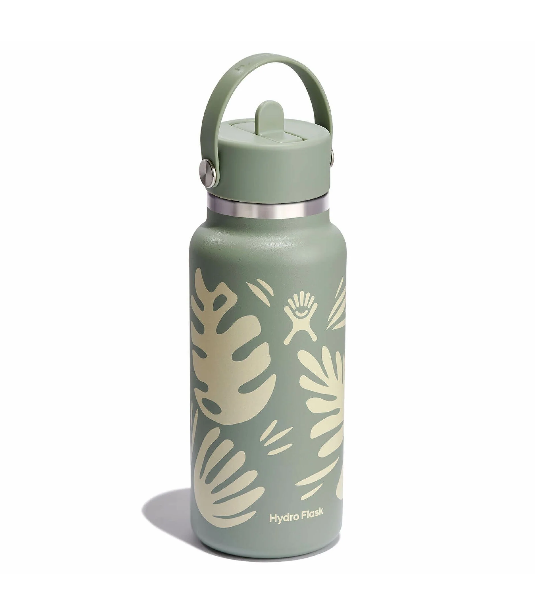 Hydro Flask 34 Oz Wide Mouth With Flex Straw Cap - Botanical Bliss Agave - Image 2