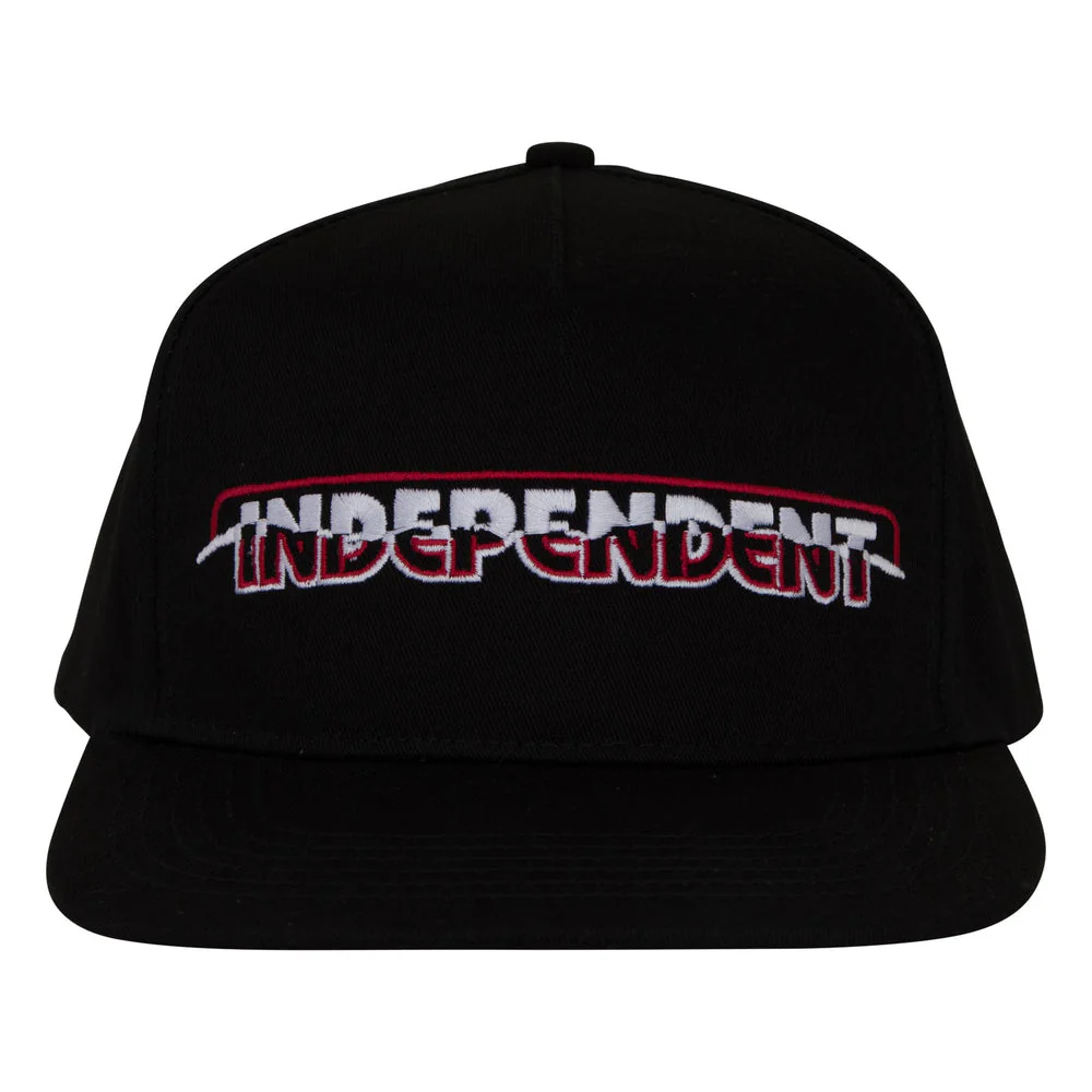 Independent Barhouse Ripped Snapback Hat - BLACK
