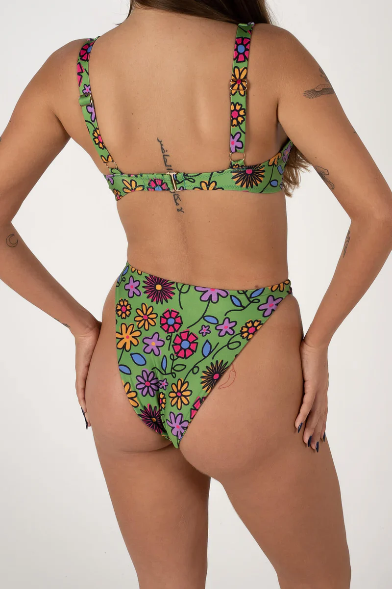 Inner Relm Bang Bang Bikini Bottoms - GREEN FLOWER - Image 2