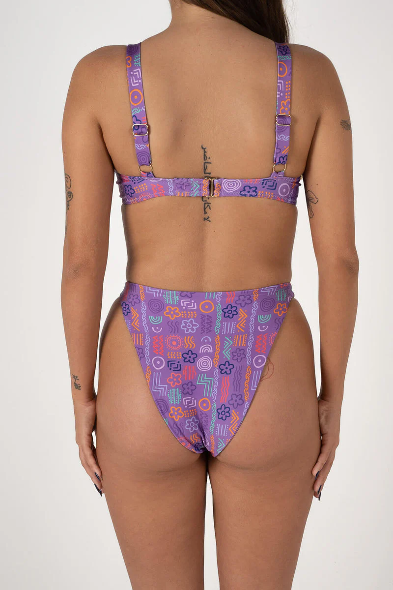 Inner Relm Bang Bang Bikini Bottoms - PURPLE SCRIBBLE - Image 3