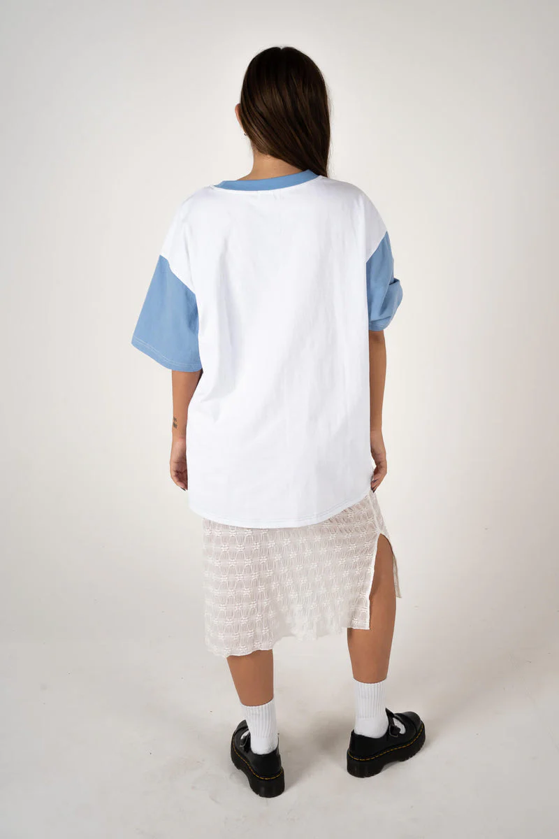 Inner Relm DayTour Hemp Tee - WHITE/BLUE - Image 3