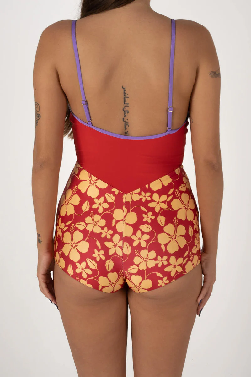 Inner Relm Holiday Surf Suit - ALOHA RED - Image 3