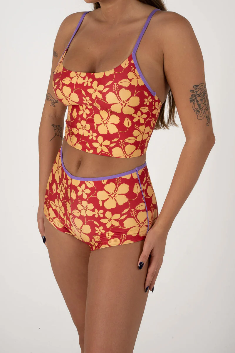 Inner Relm Ninety Nine Shorts - ALOHA RED