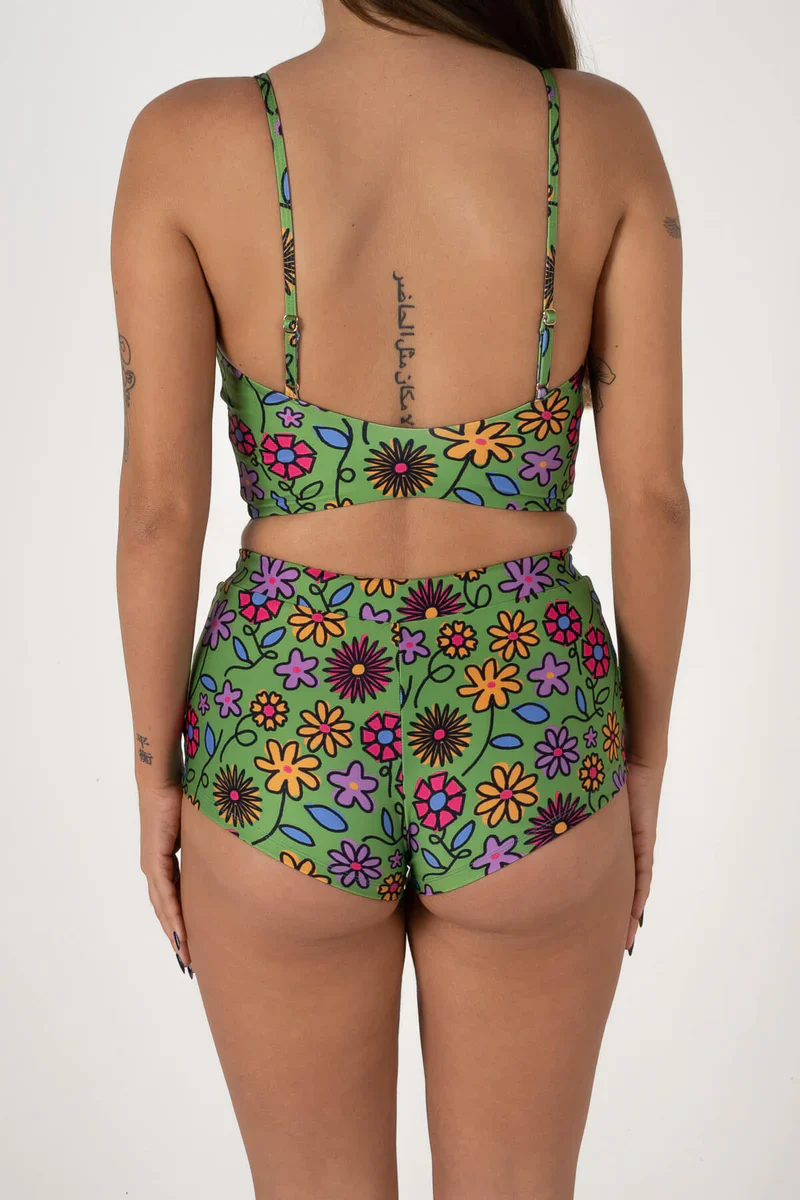 Inner Relm Ninety Nine Top - GREEN FLOWER - Image 3