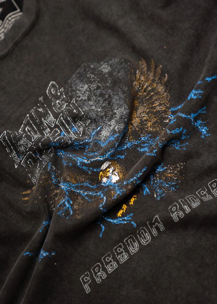 Iron & Resin Metal Eagle Tee - BLACK - Image 2
