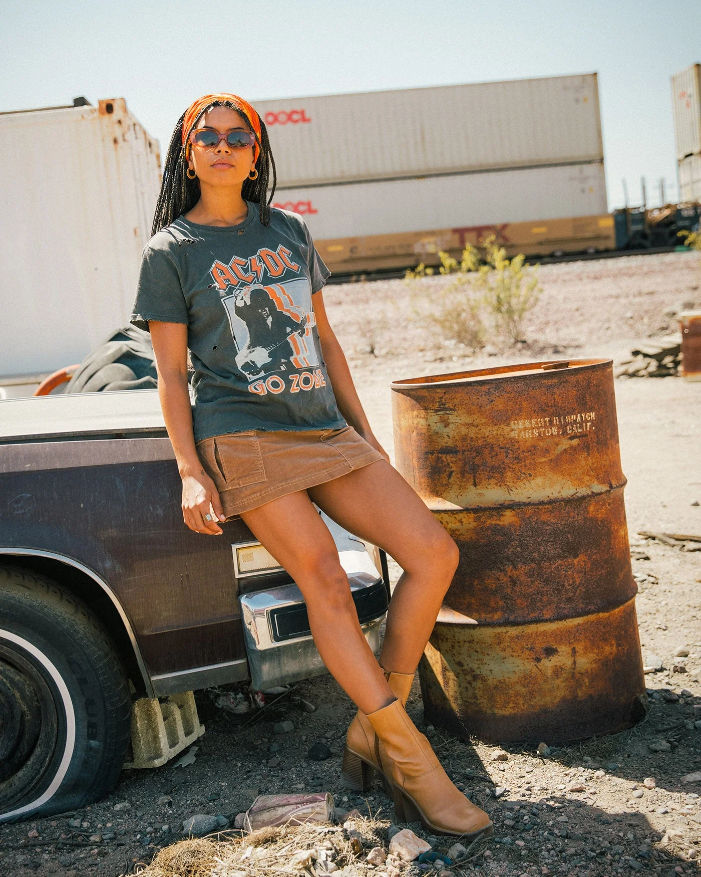 Junk Food AC/DC GO ZONE VINTAGE DESTROY TEE- VINTAGE BLACK - Image 2