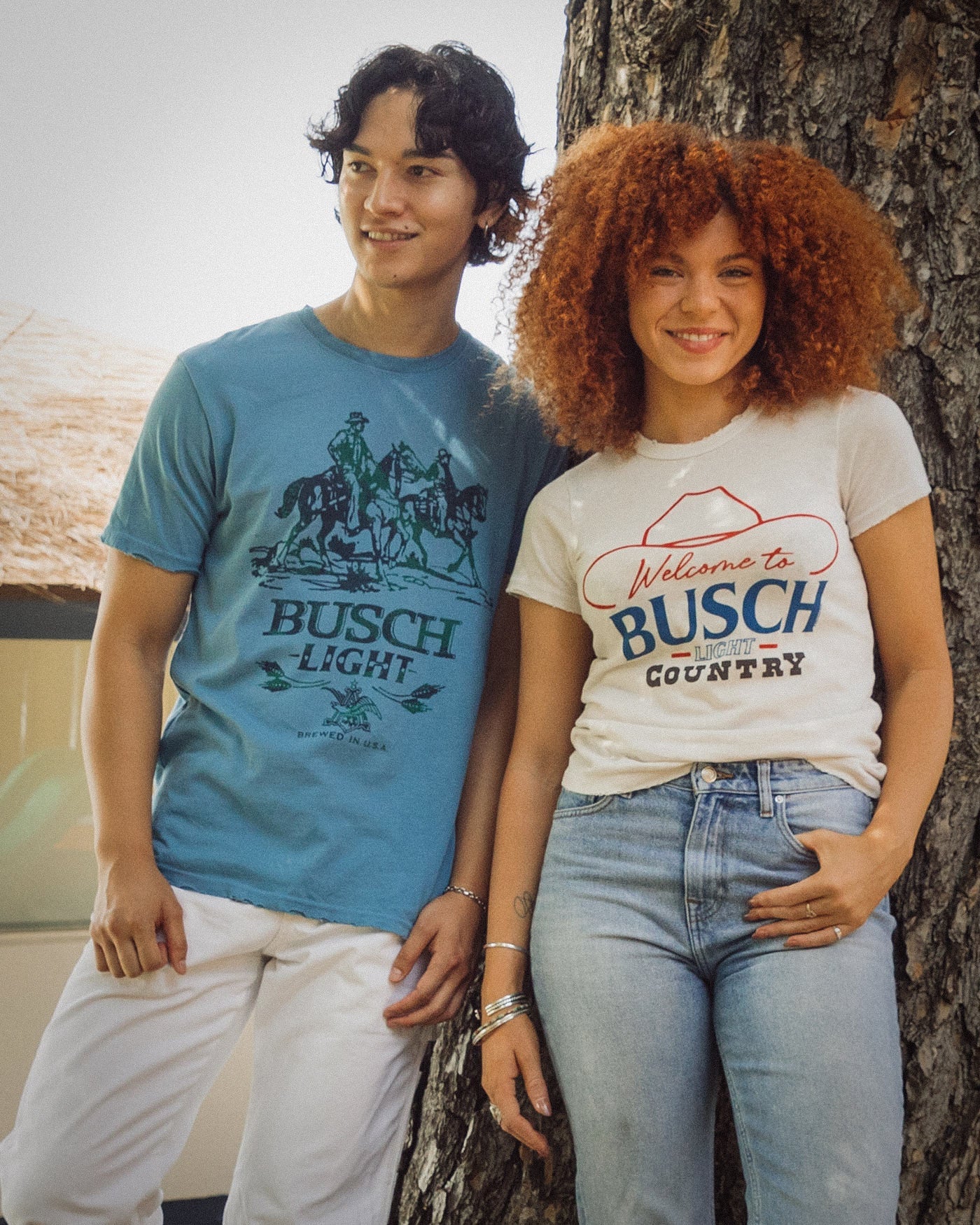 Junk Food Busch Light Vintage Tee - ASHLEY BLUE - Image 3