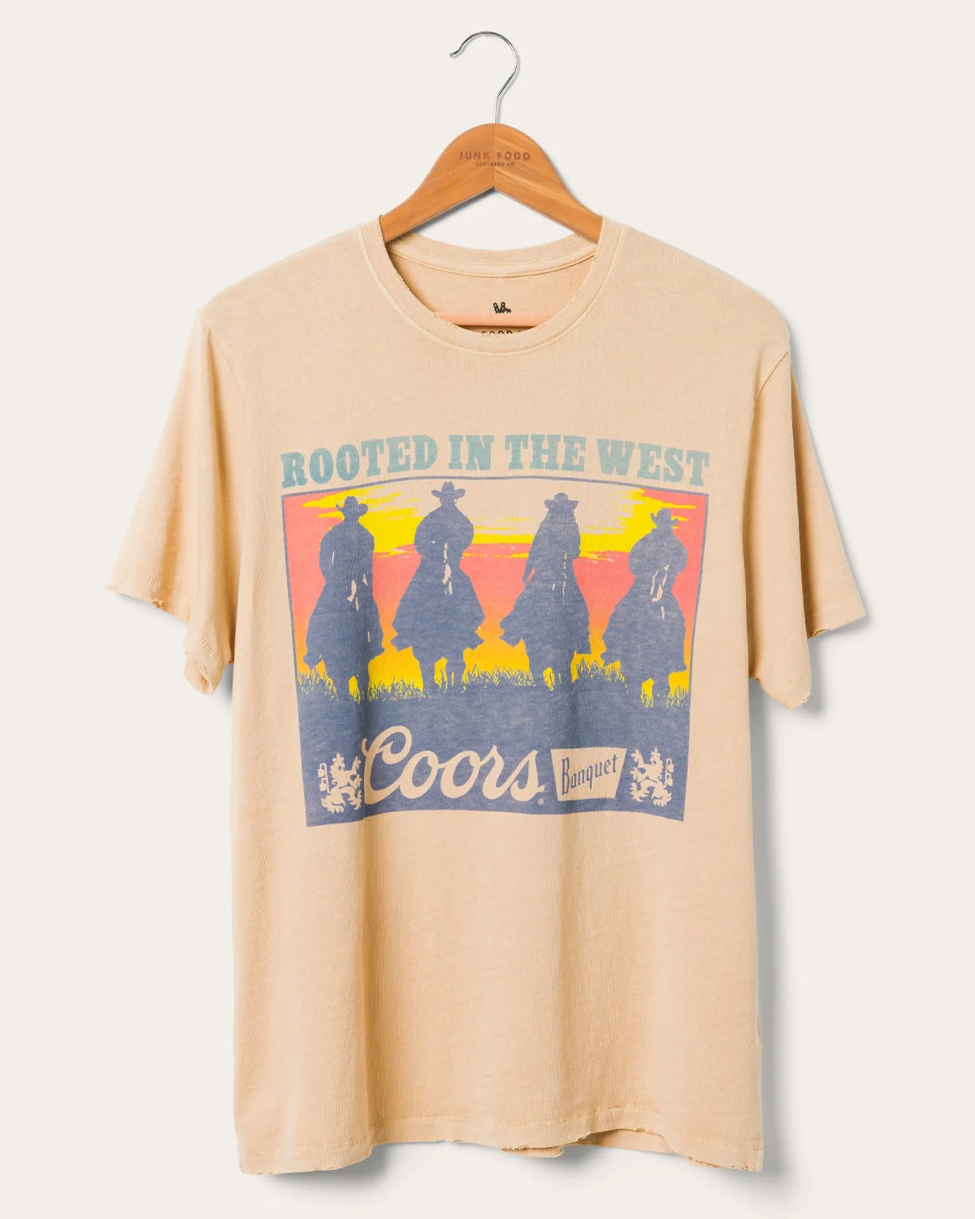 Junk Food Coors Rooted in the West Vintage Tee - CAMEL - Image 2