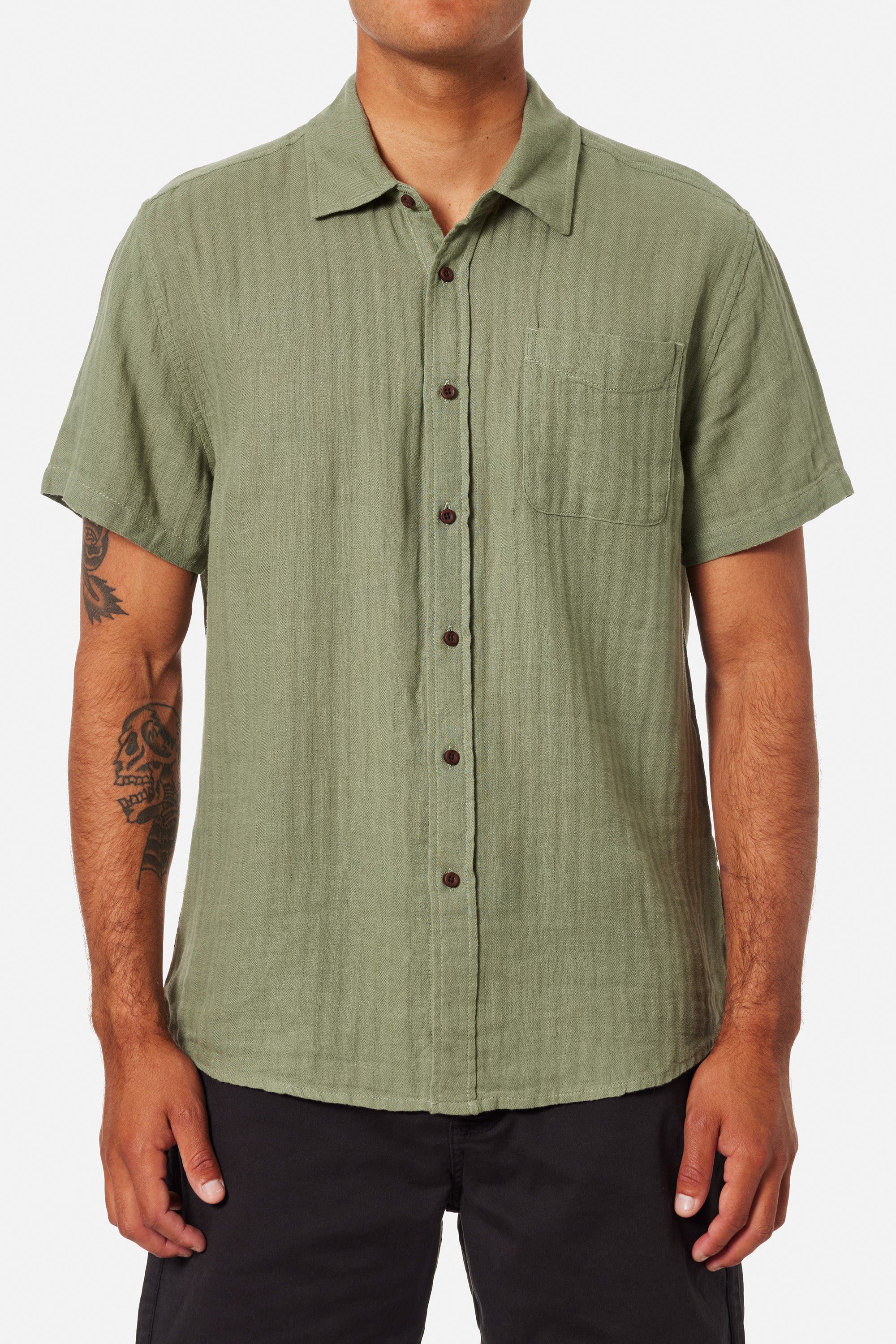 Katin Alan Solid Shirt - Sea Gray