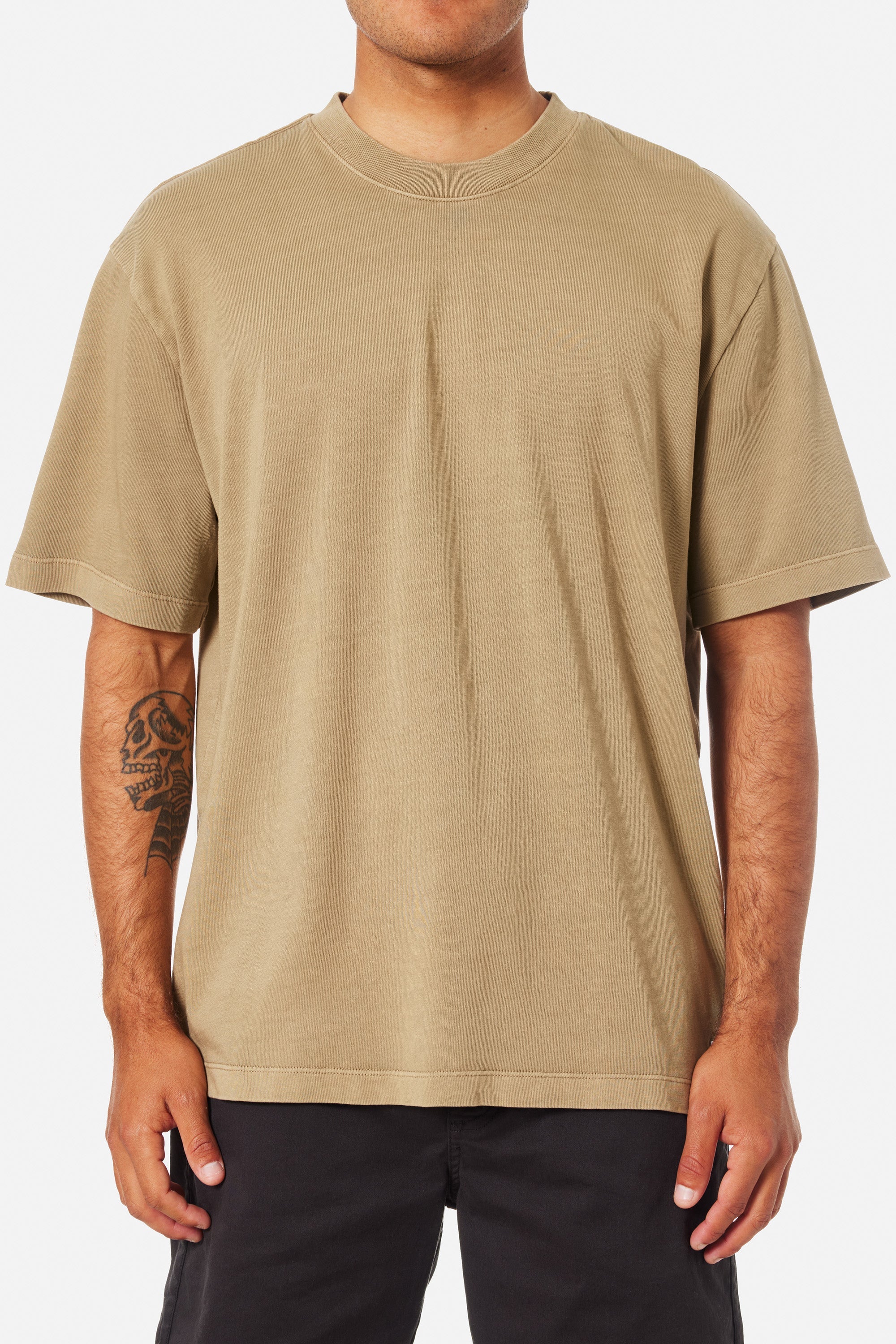 KATIN BOX FIT HERITAGE TEE - COVERT GREEN