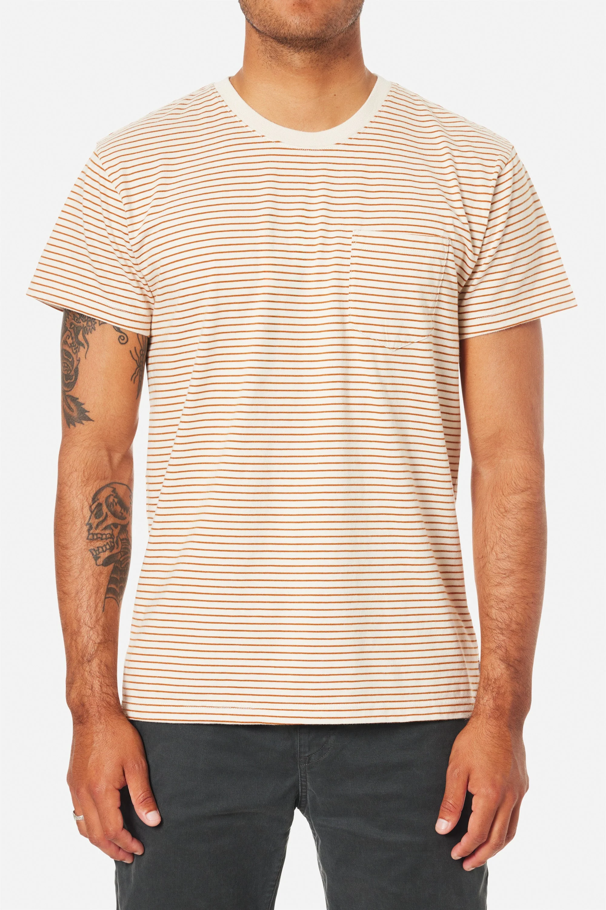 KATIN FINLEY POCKET TEE - CARAMEL