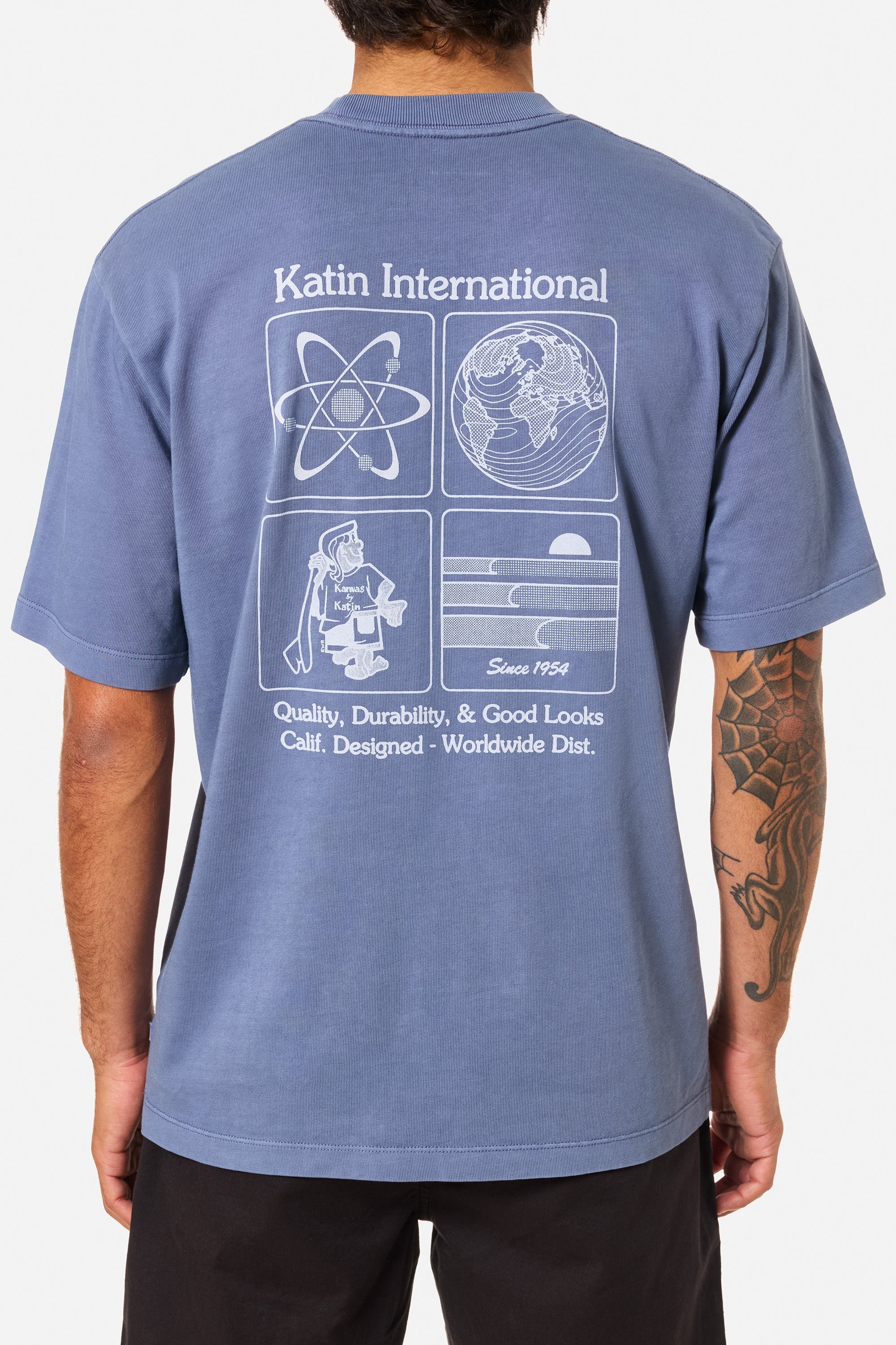 Katin Forecast Relaxed Tee - Blue Pigment Dye