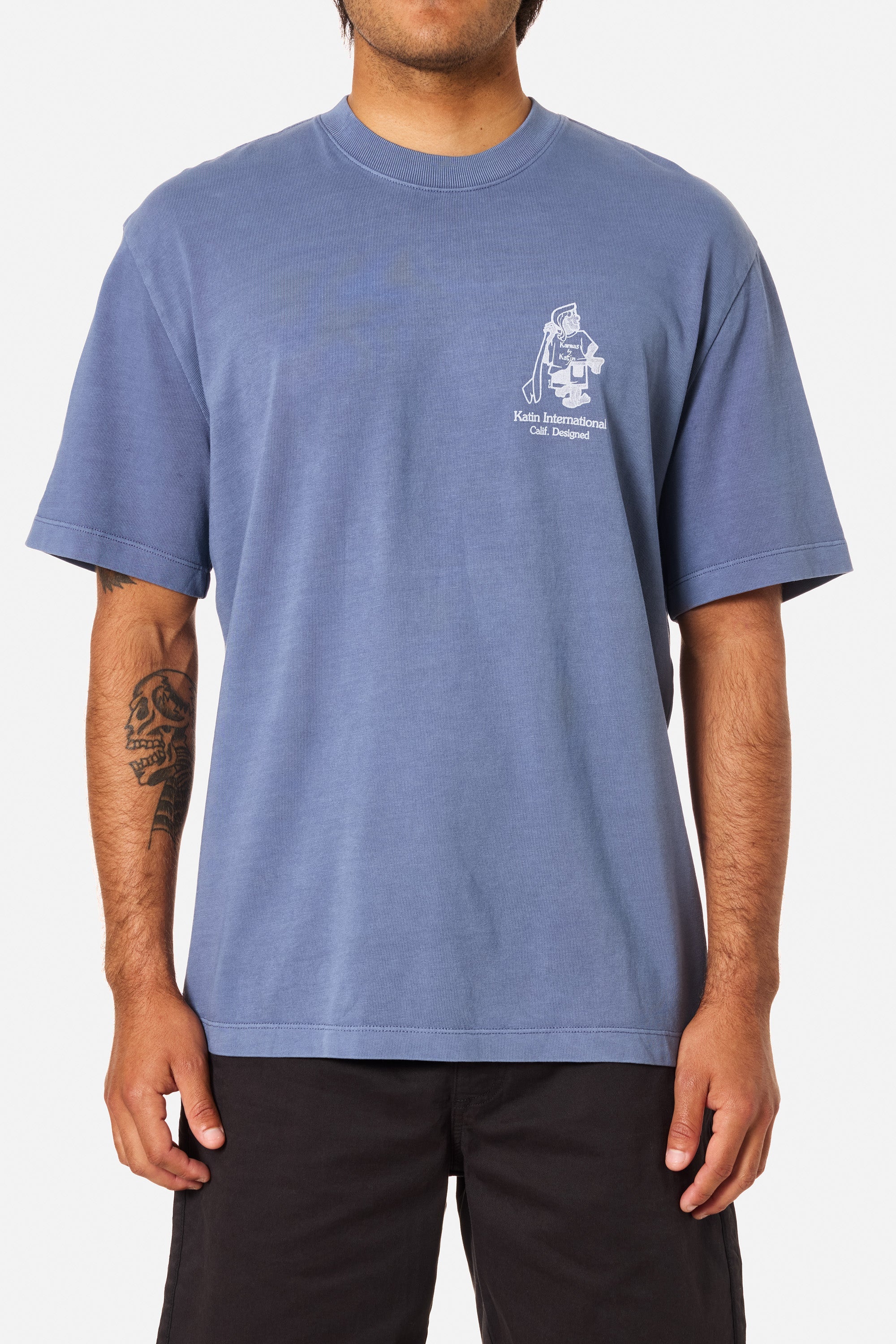 Katin Forecast Relaxed Tee - Blue Pigment Dye - Image 2