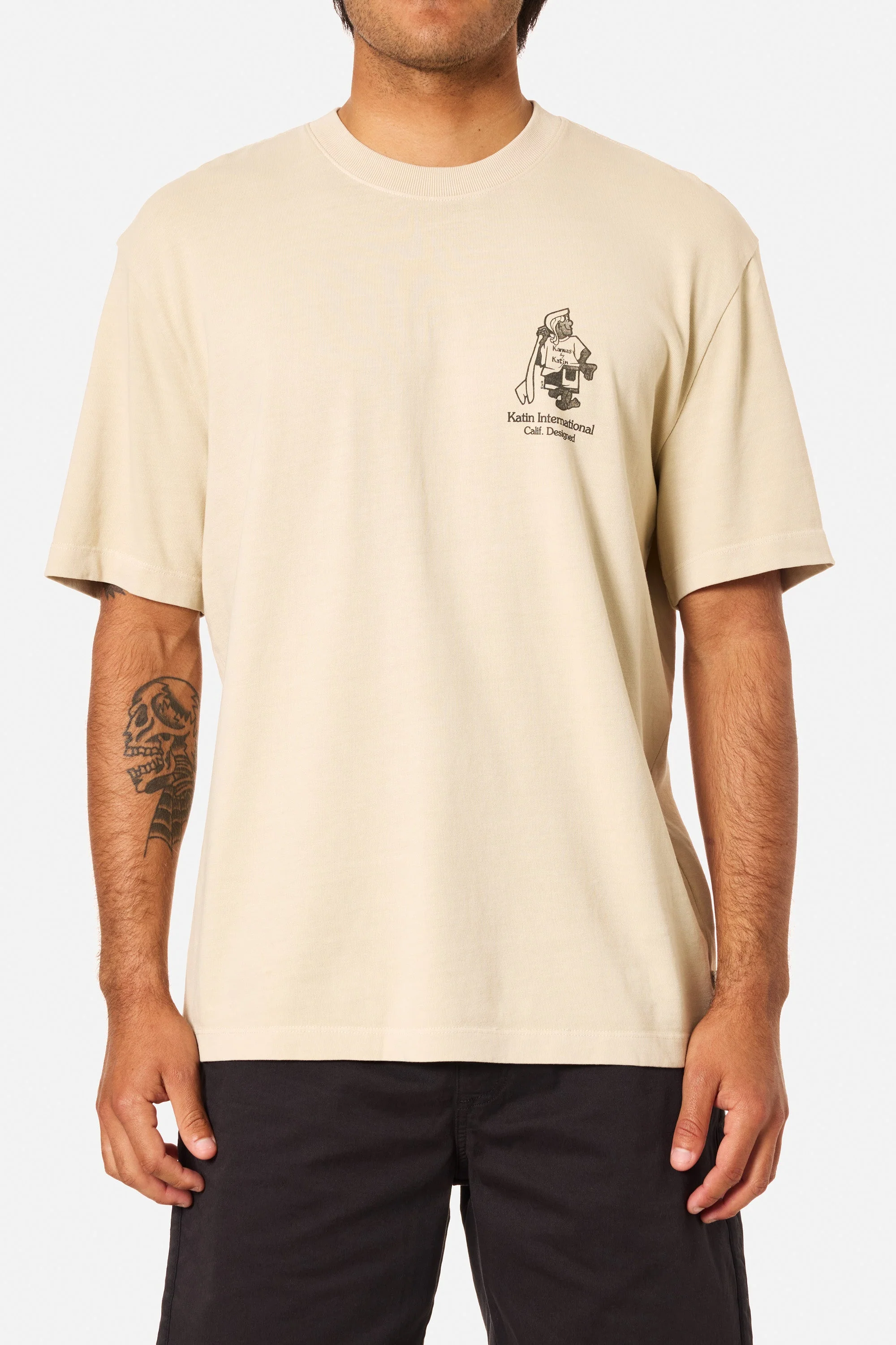 Katin Forecast Relaxed Tee - Pelican Pigment Dye - Image 2