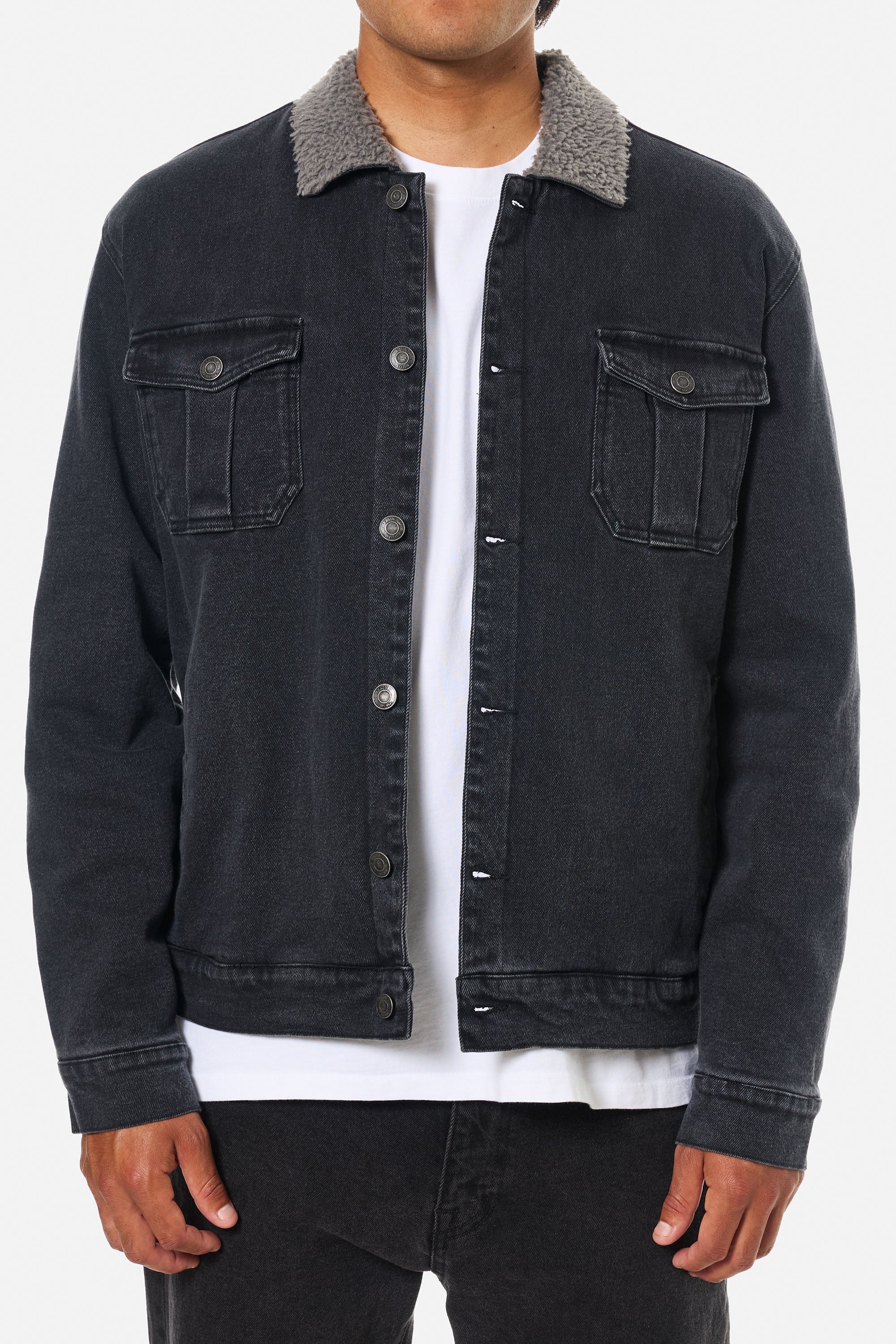 Katin Harris Denim Jacket - Washed Black - Image 3
