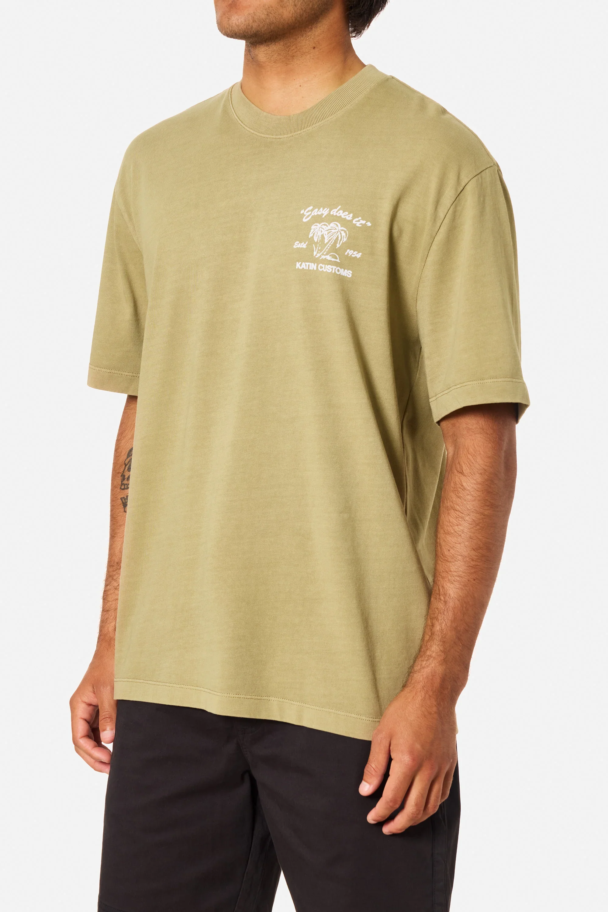 Katin Suds Relaxed Tee - Covert Green Pigment Dye - Image 2