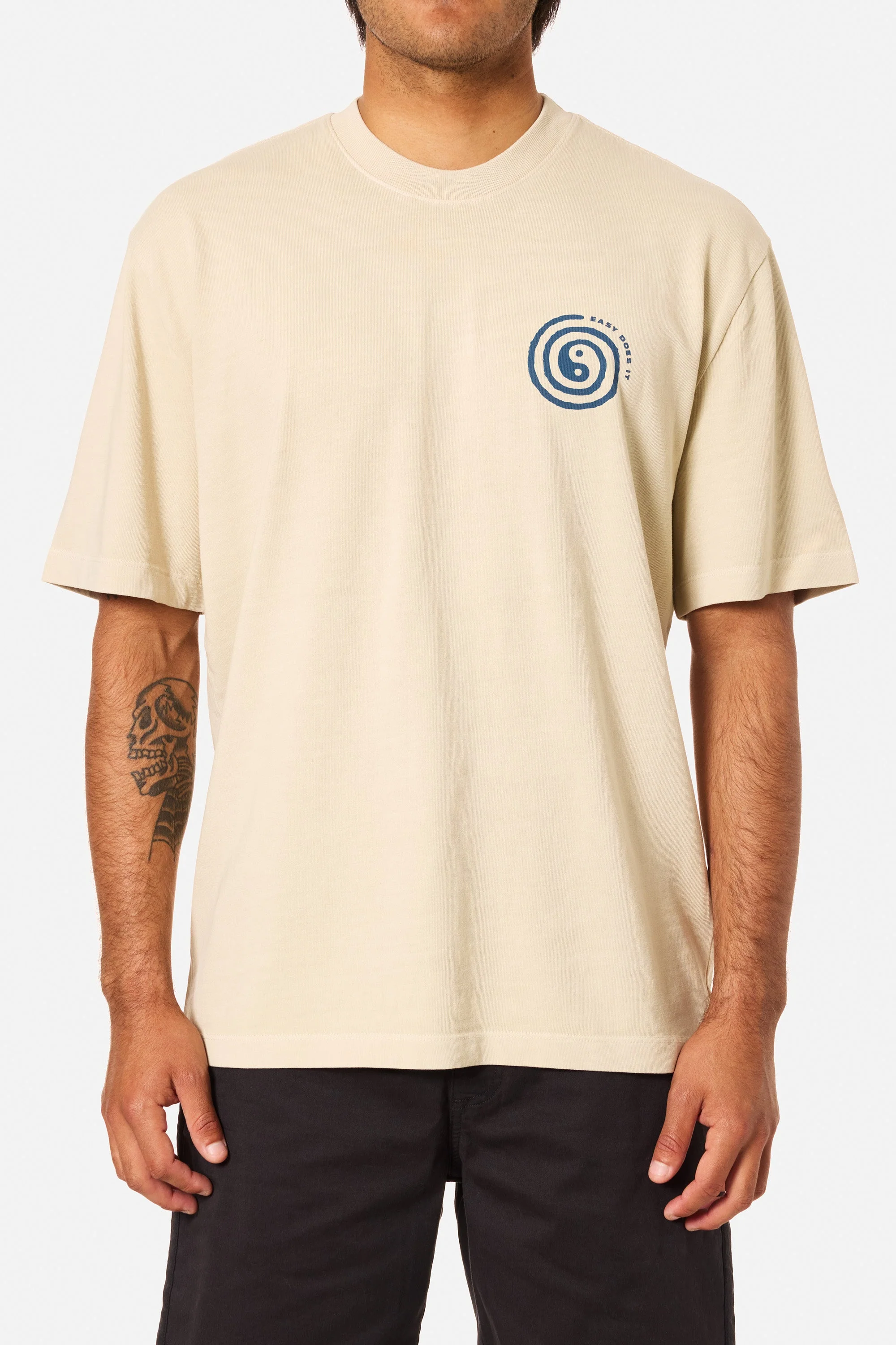 Katin Swirl Relaxed Tee - Pelican Pigment Dye - Image 3