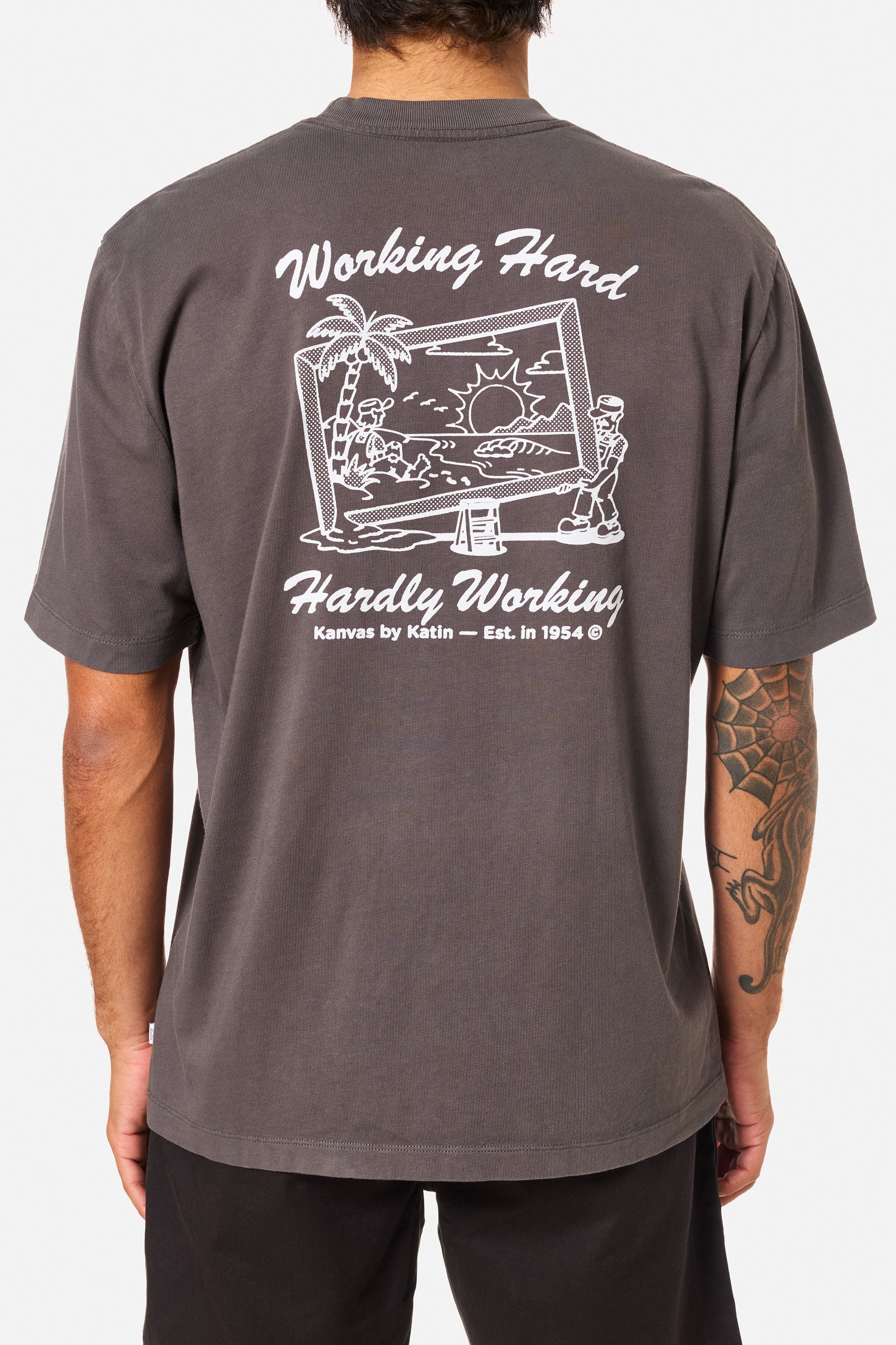 KATIN TRABAJO RELAXED TEE - BLACK WASH - Image 2