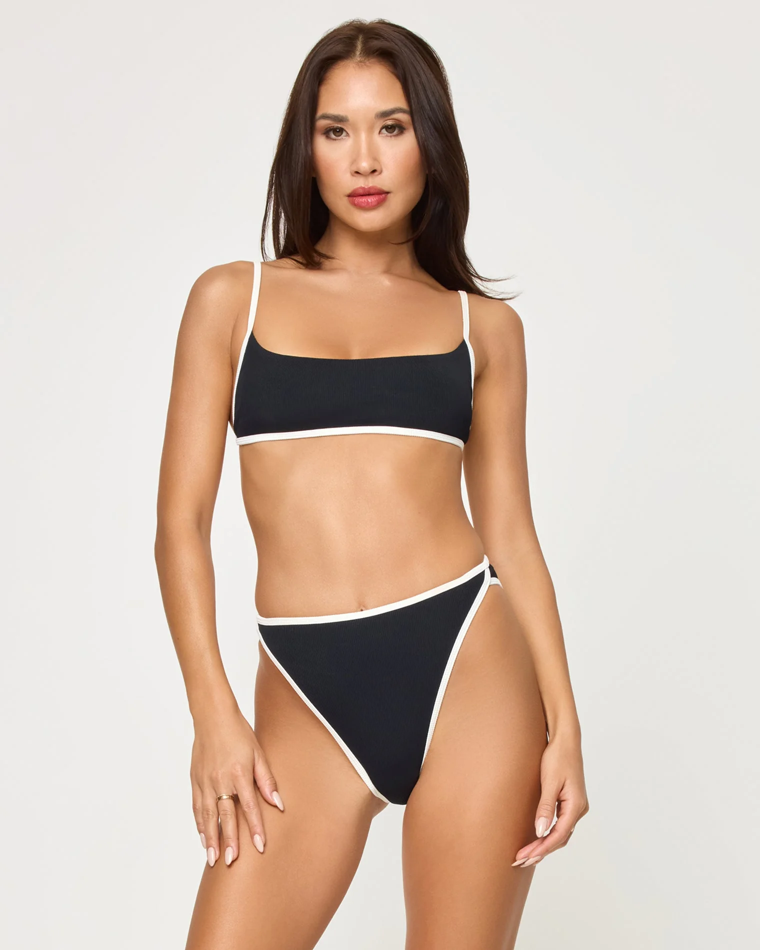 L Space Kourt Bikini Top - Black/Cream
