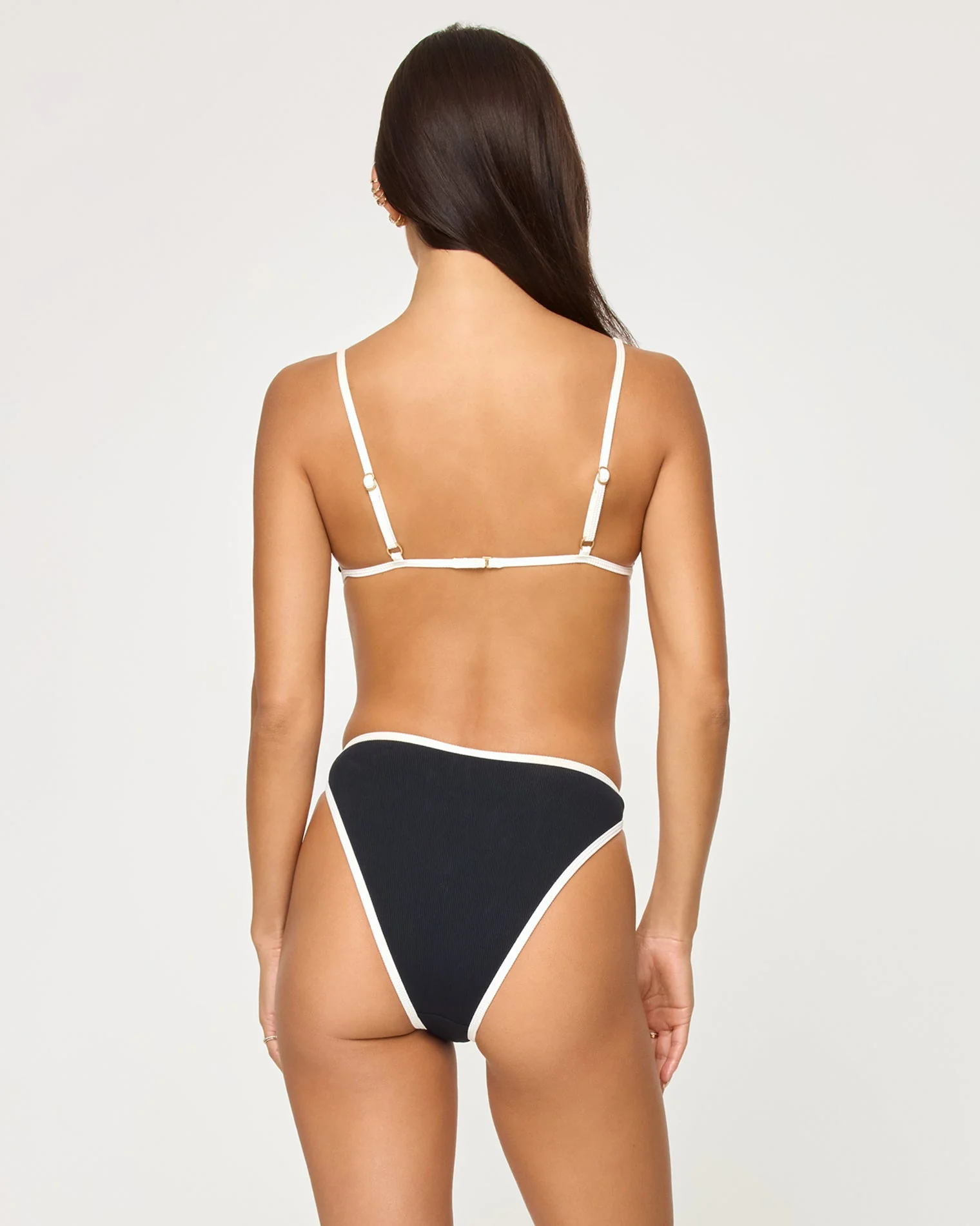 L Space Kourt Bikini Top - Black/Cream - Image 3