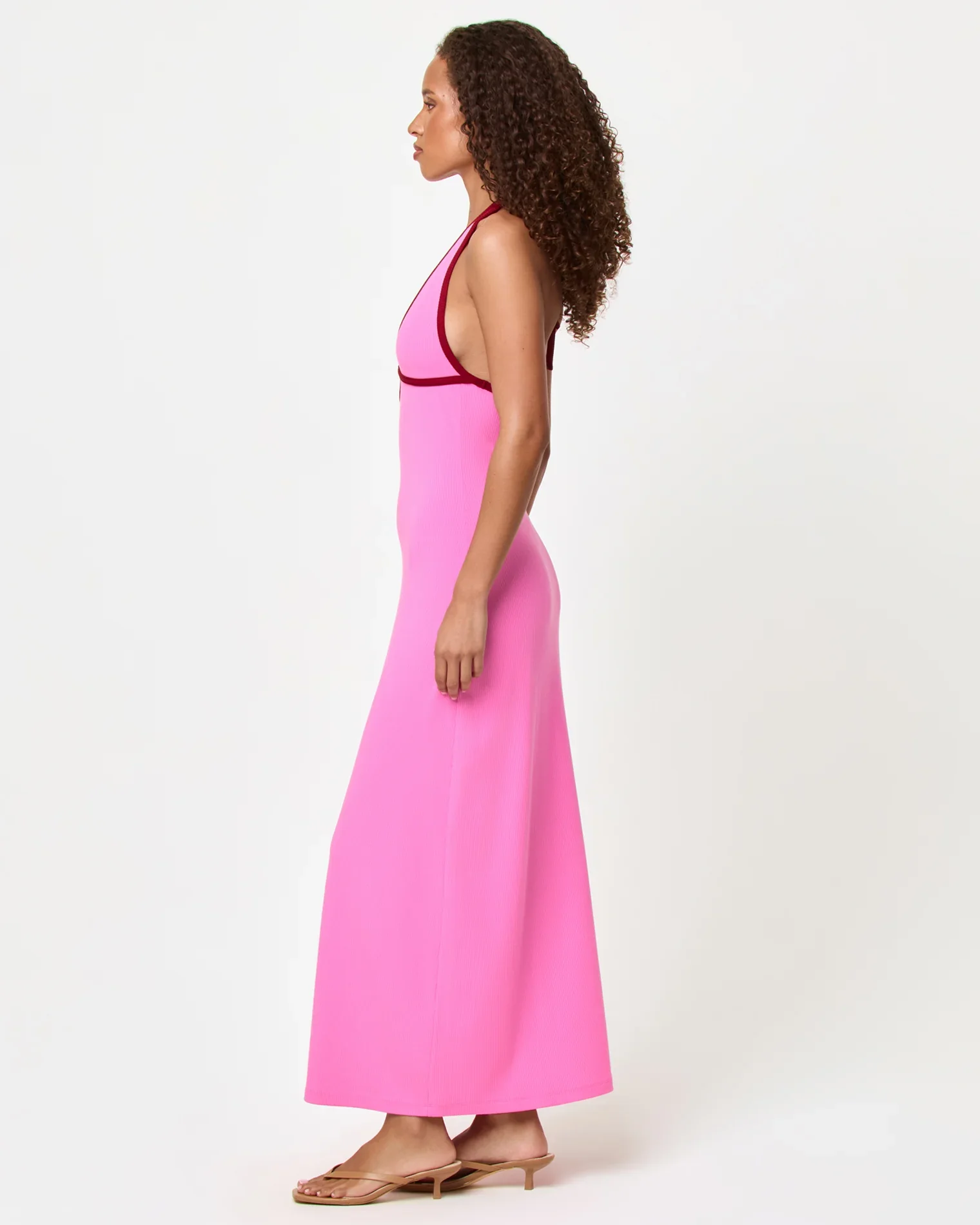 L Space Shea Maxi Dress - Hottest Pink/Simmer - Image 3