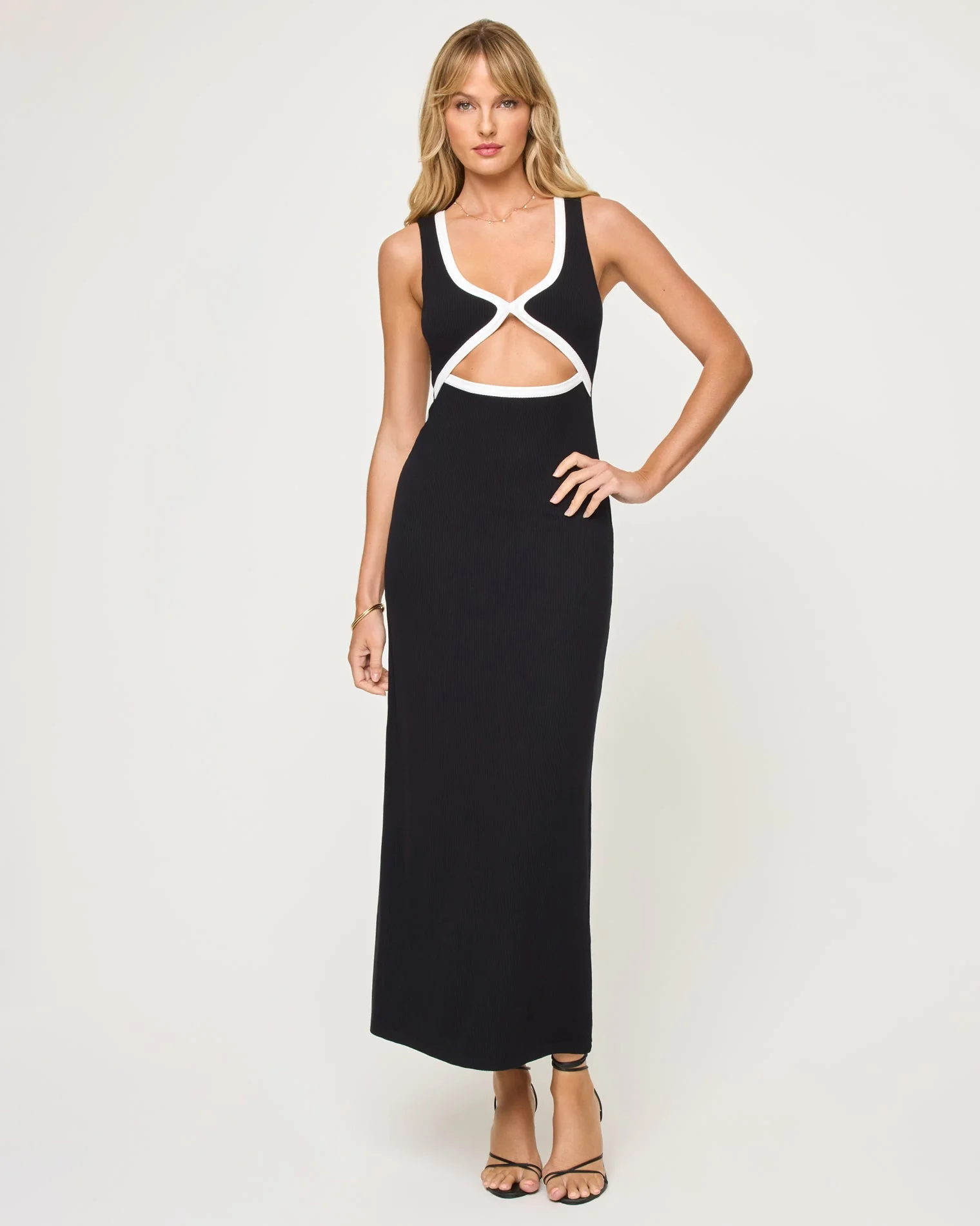 L Space Steph Dress - Black/Cream - Image 3